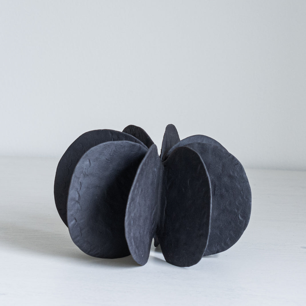 Set of 2 Black Petal Objects