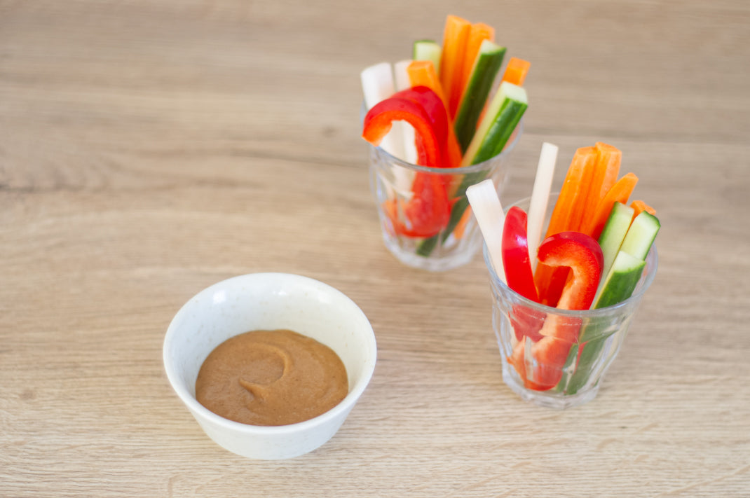 Dips de crudités à la sauce sésame & miso