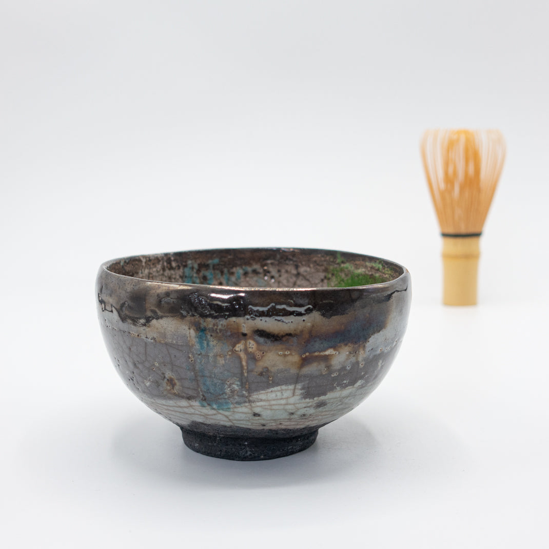 Matcha bowl Raku Akishiguré 秋時雨, unique piece