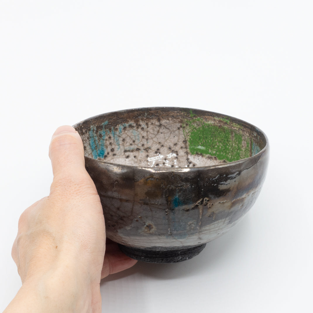 Matcha bowl Raku Akishiguré 秋時雨, unique piece