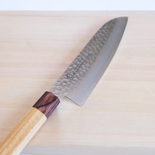 Couteau japonais Santoku martelé 170 mm
