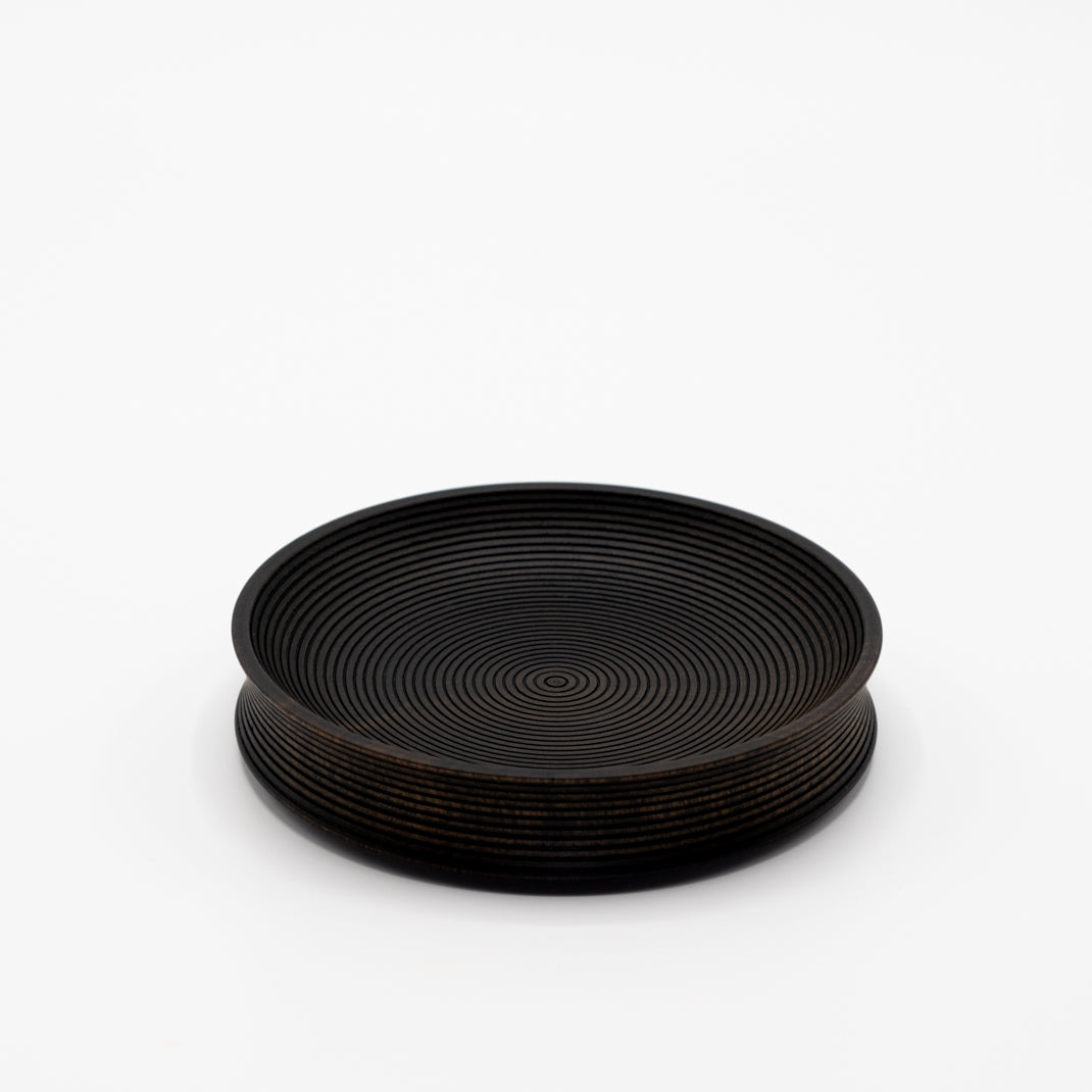 Small flat wooden plate TURARI つらり Black