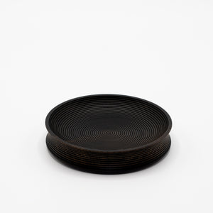 Small flat wooden plate TURARI つらり Black
