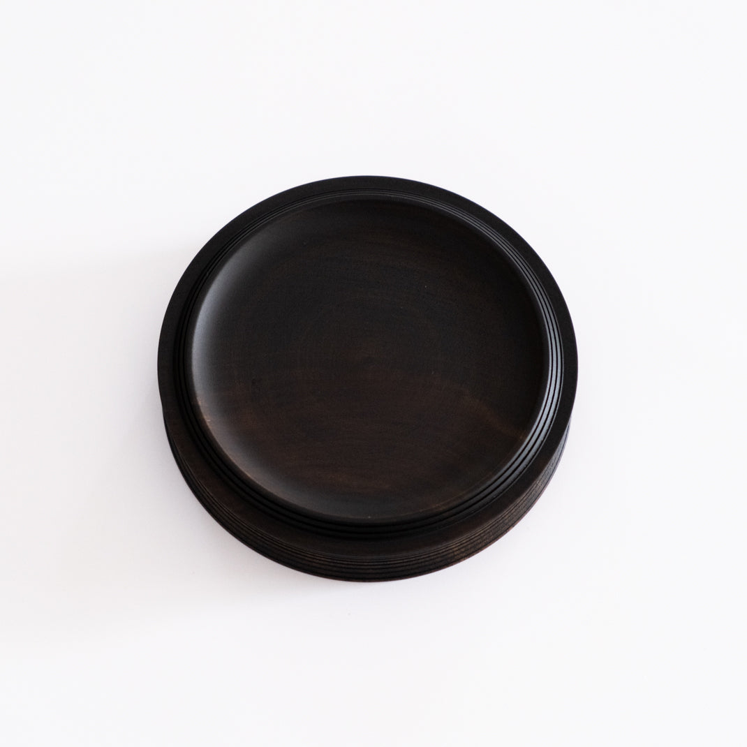 Small flat wooden plate TURARI つらり Black