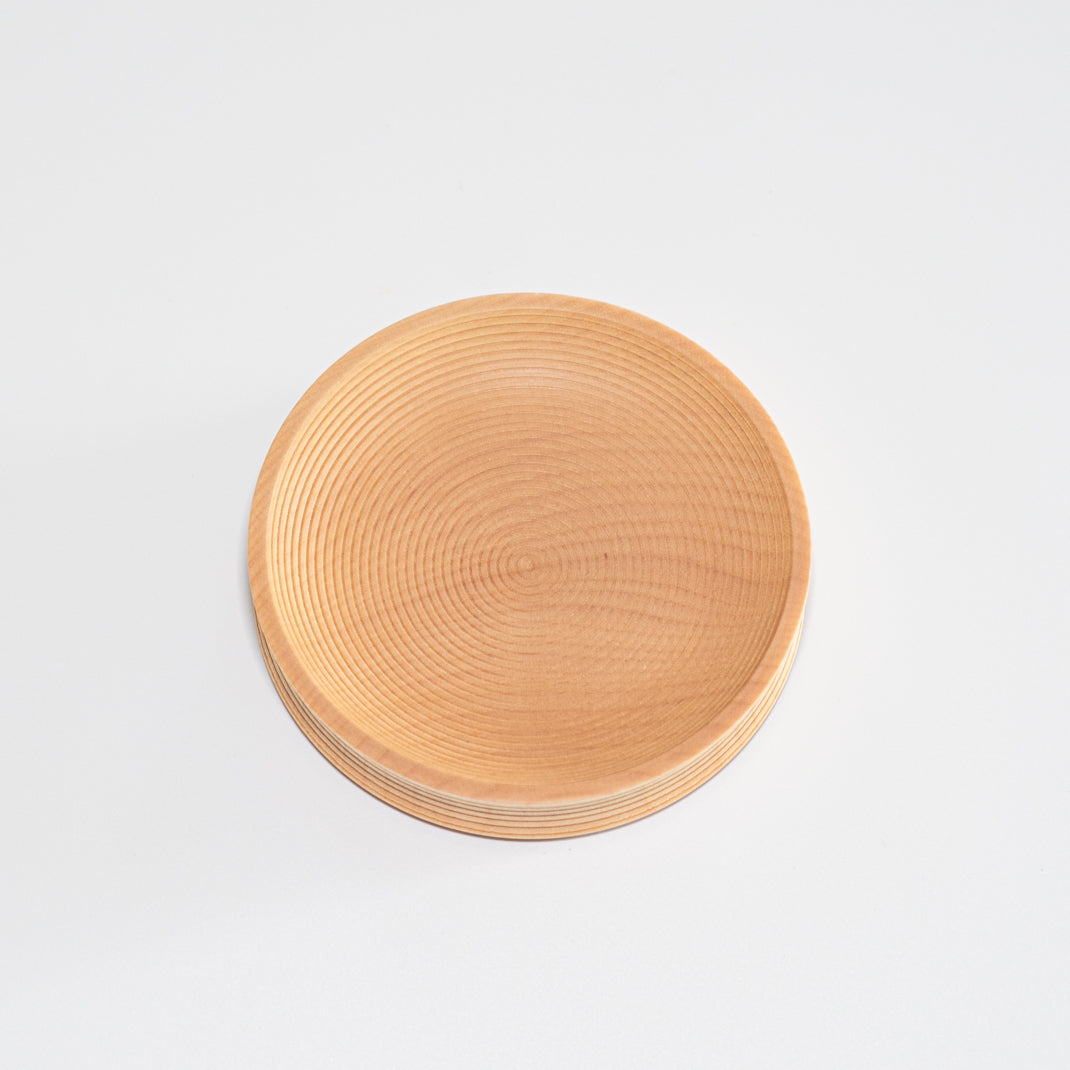 Petite assiette plate en bois TURARI つらり Nature