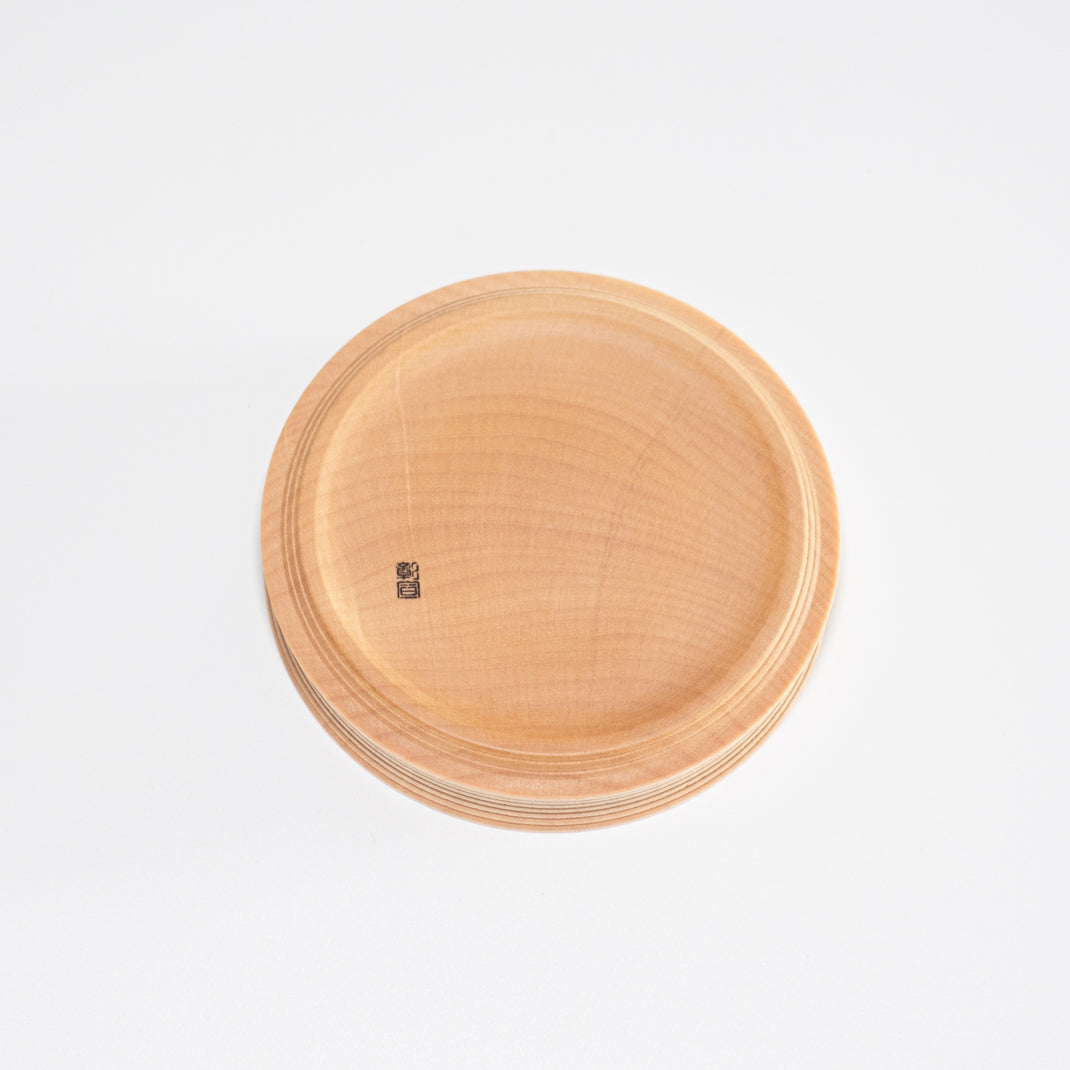 Petite assiette plate en bois TURARI つらり Nature