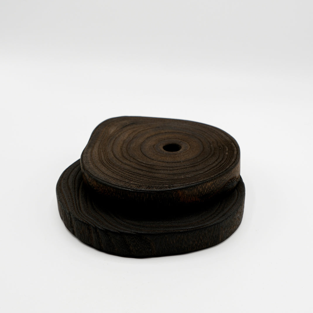 Burnt Kiri wood trivet - small