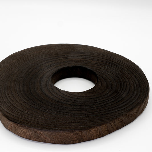 Burnt Kiri wood trivet - large