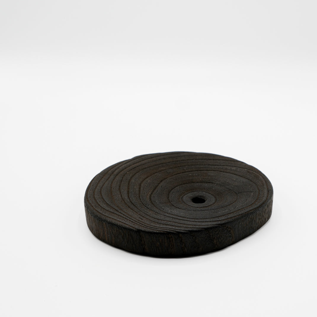 Burnt Kiri wood trivet - small