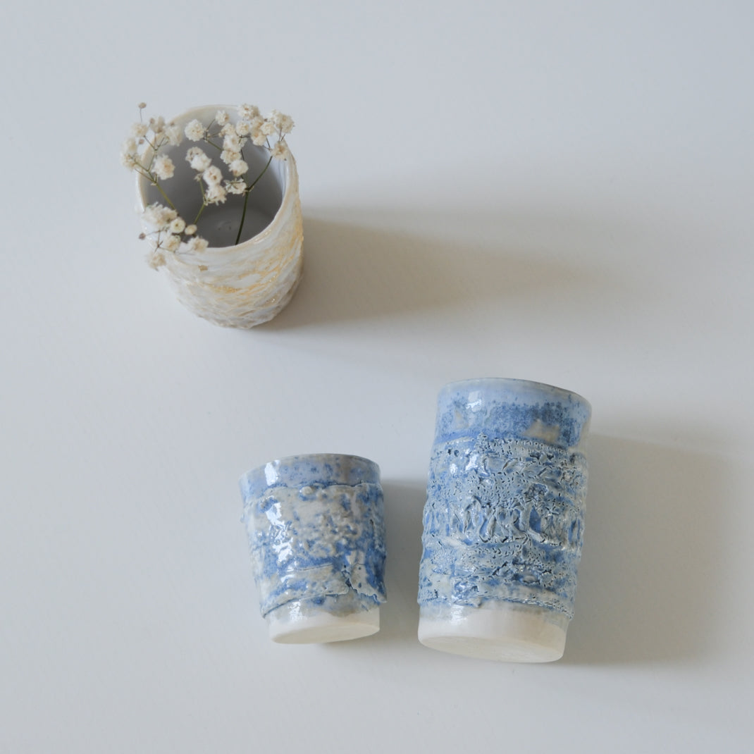 Set of 2 small Sora 空 vases, unique pieces