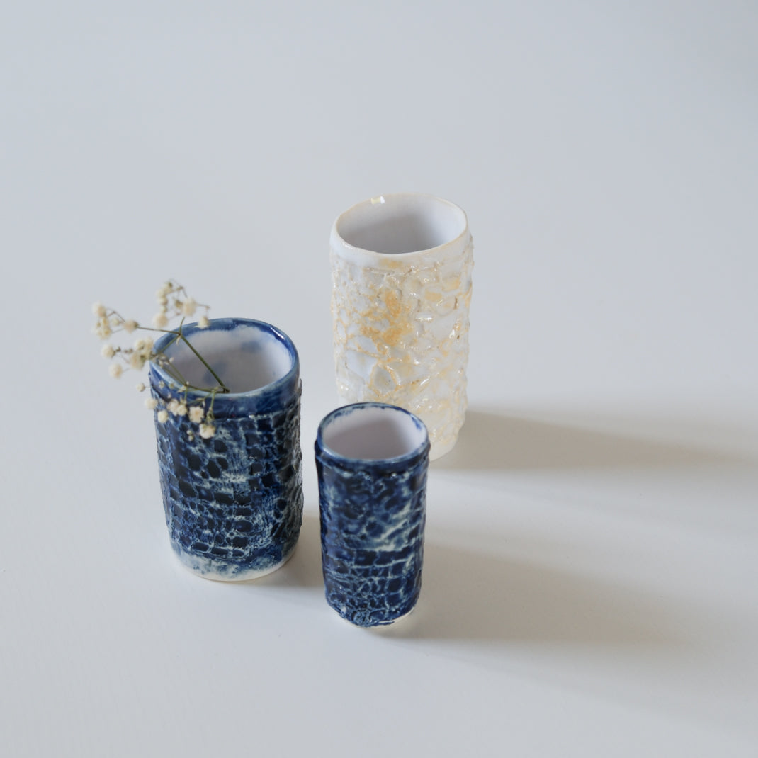 Set of 2 small Sora 空 vases, unique pieces