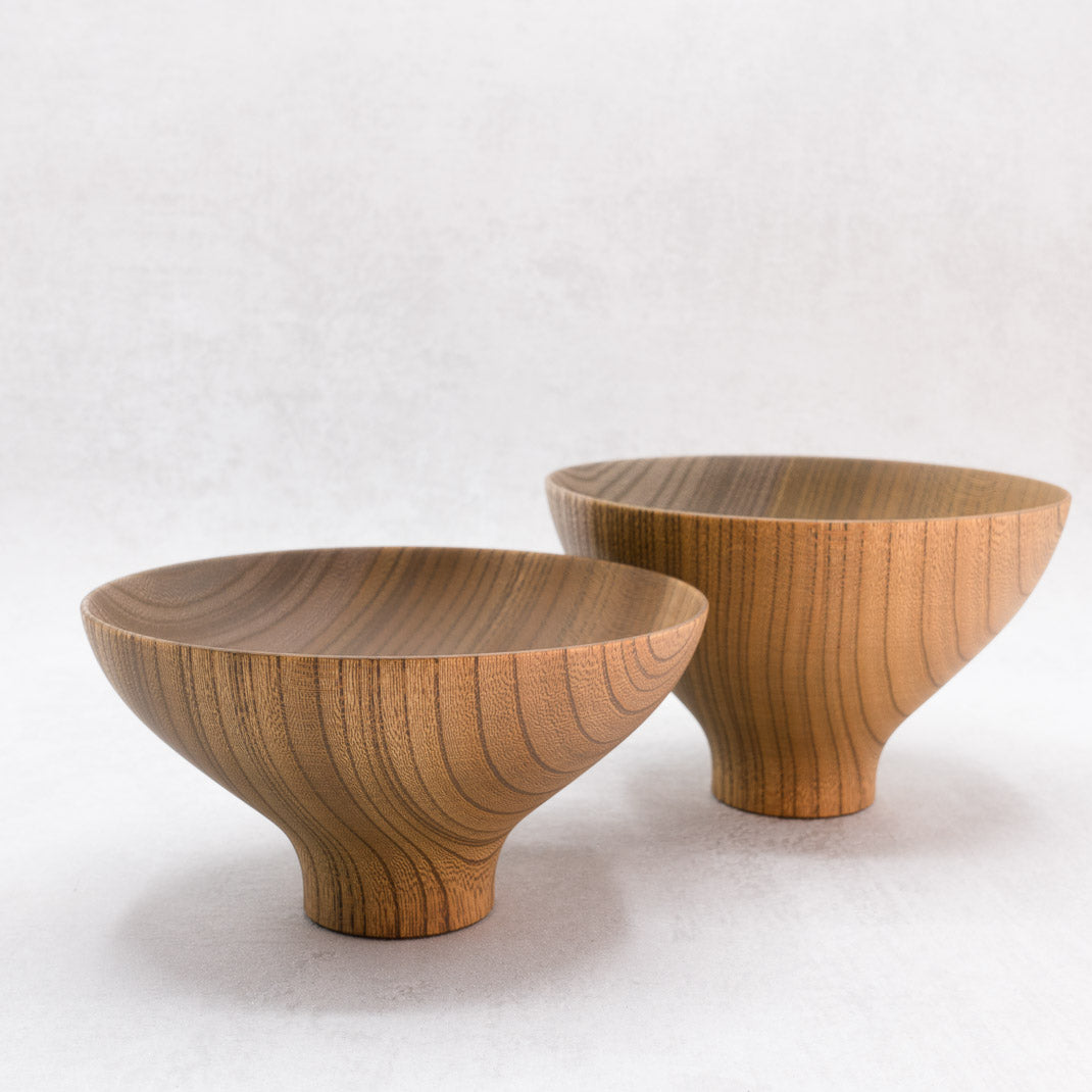 Wooden bowl AEKA あえか (Smoke Gray)