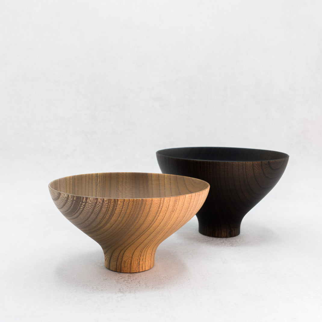 Wooden bowl AEKA あえか (Smoke Gray)