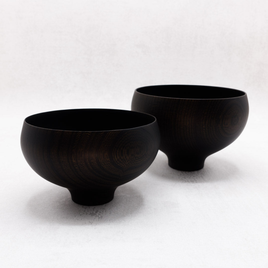 Round wooden ball AEKA あえか (Black)