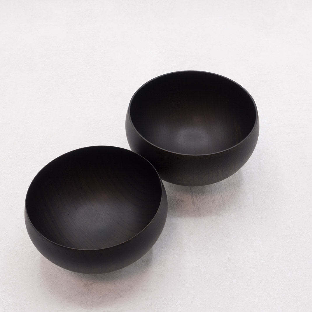 Round wooden ball AEKA あえか (Black)