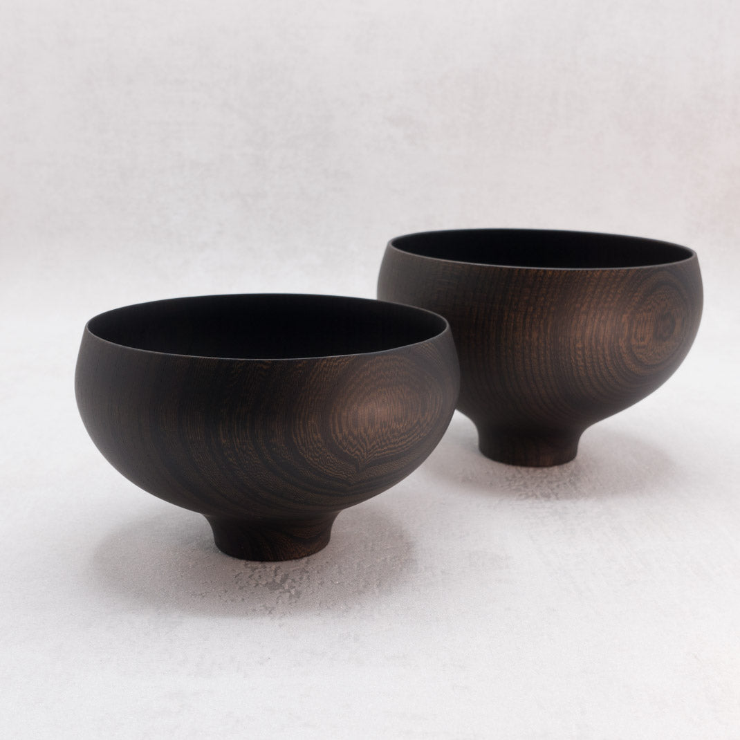 Bol rond en bois AEKA あえか (Black)