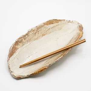 Assiette de présentation Konoha 木の葉 32cm, pièce unique