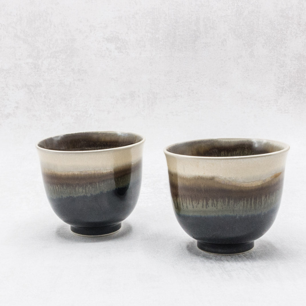 Set of two Kurogaki cups