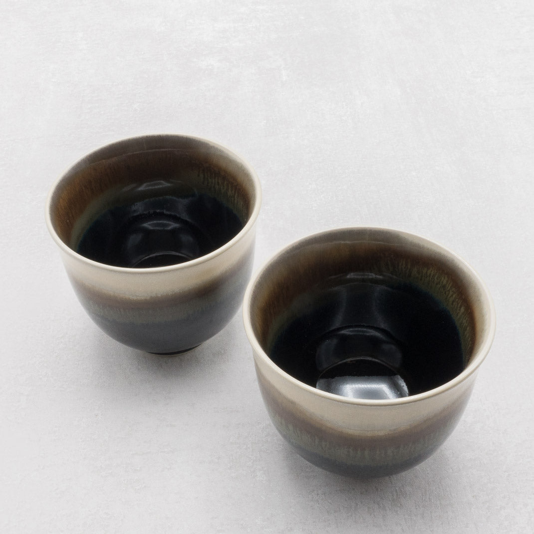 Set of two Kurogaki cups