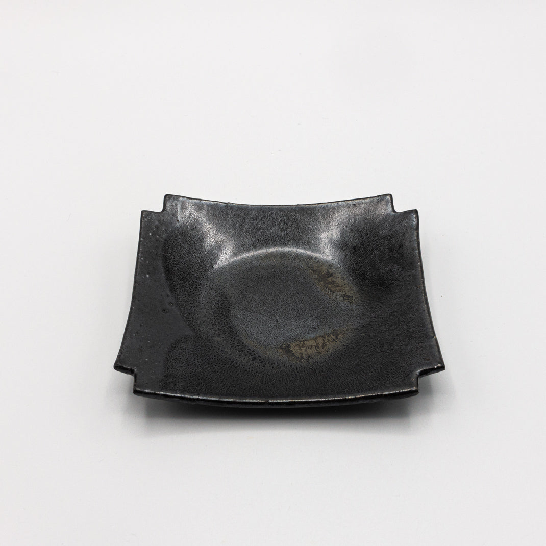 Small square plate Kuro