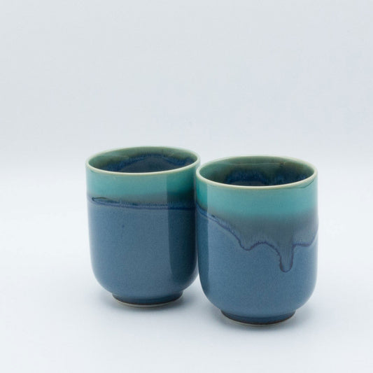 Set of two Asagi Yunomi