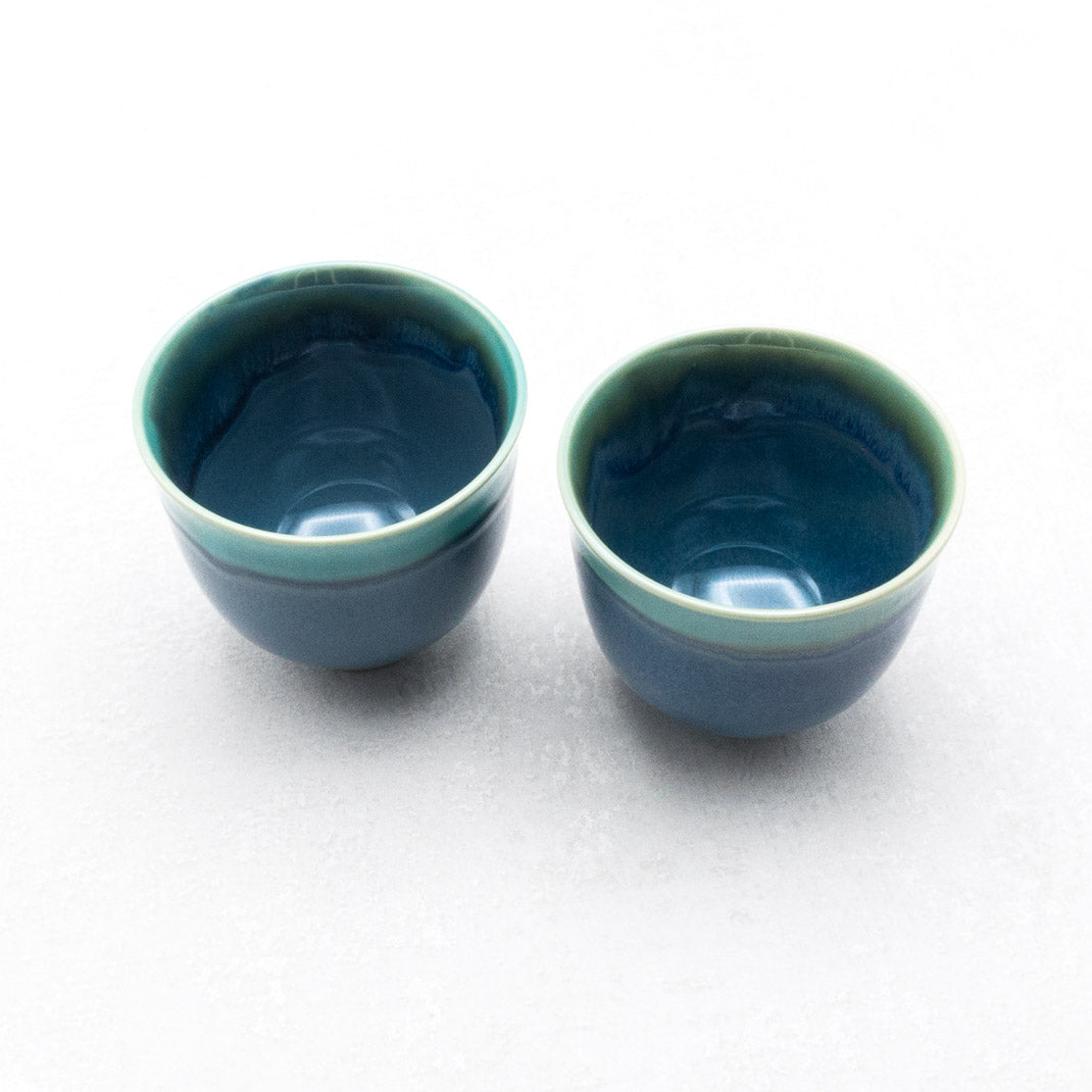 Set of two Asagi cups