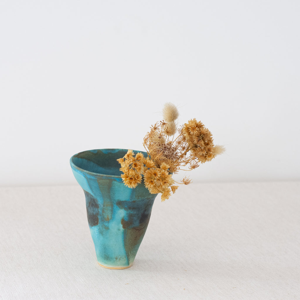 Small turquoise vase
